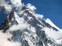 
Gasherbrum IV And Gasherbrum II Close Up From Baltoro Glacier Between Goro II and Concordia
